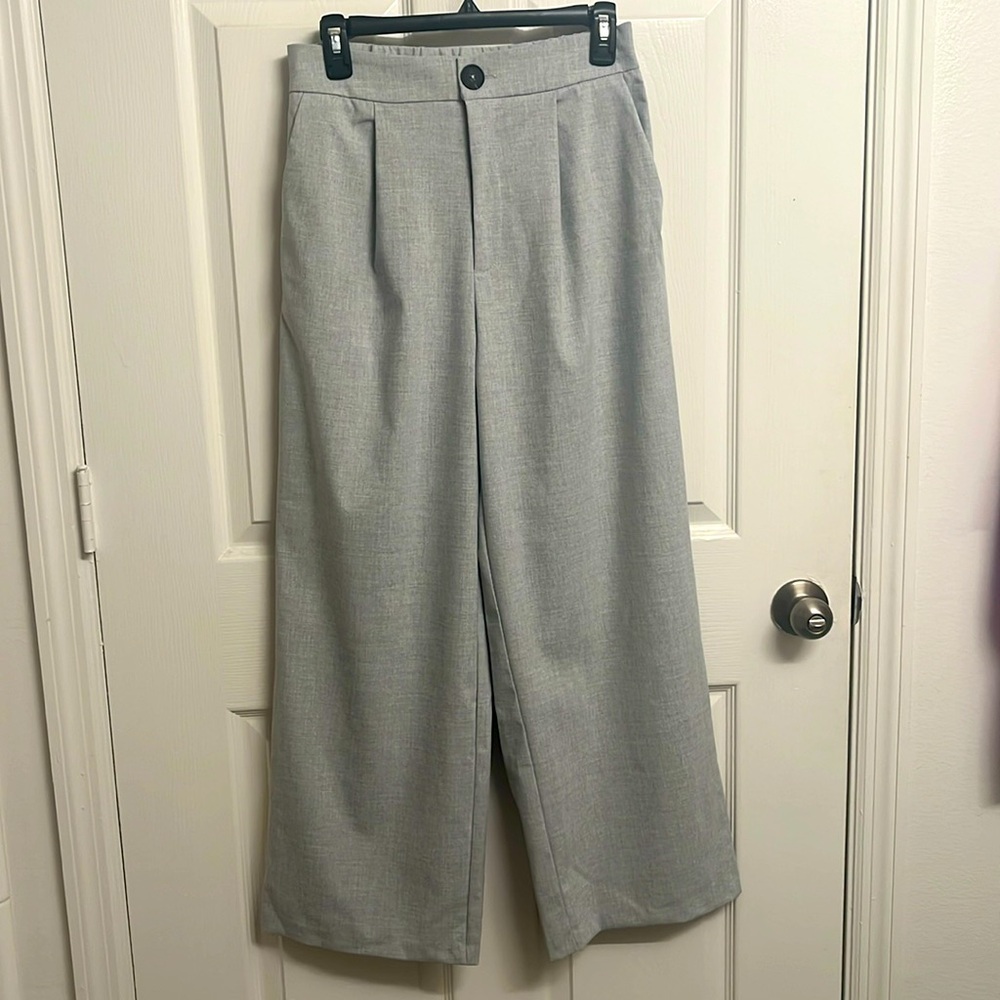 Stradivarius Gray Trouser Pants